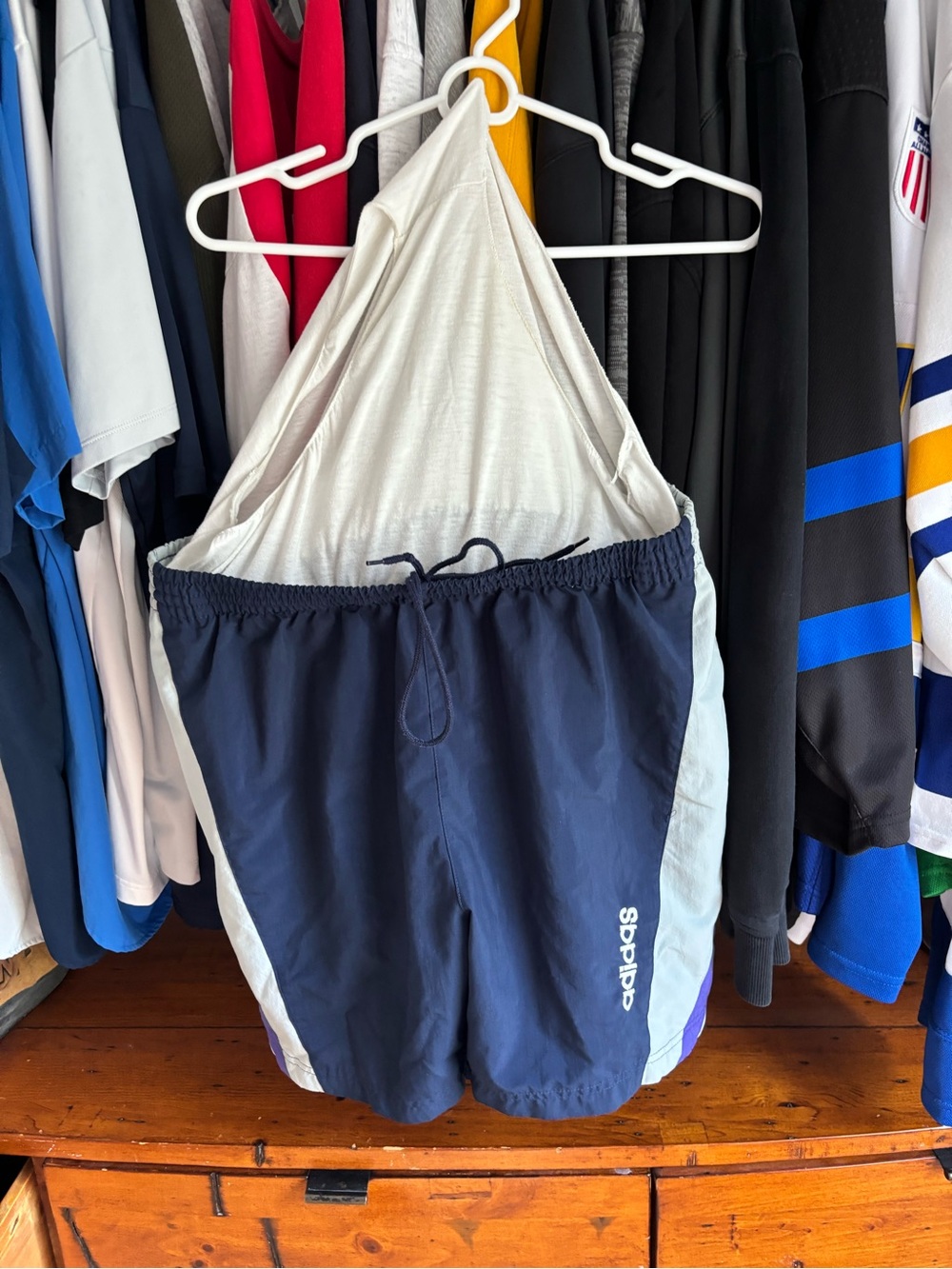 Retro Adidas shorts with liner